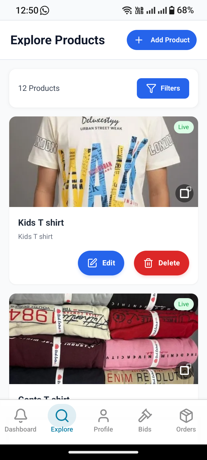 Lotwaala Explore Products — Browse wholesale listings with live inventory